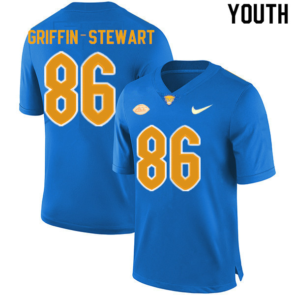 Youth #86 Nakia Griffin-Stewart Pitt Panthers College Football Jerseys Sale-New Royal